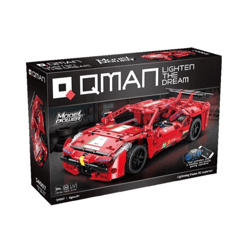 AUTO CARRERAS JUGUETÓN ROJO BLOQUES CONSTRUCCIÓN CONTROL REMOTO O SMARTPHONE - 5