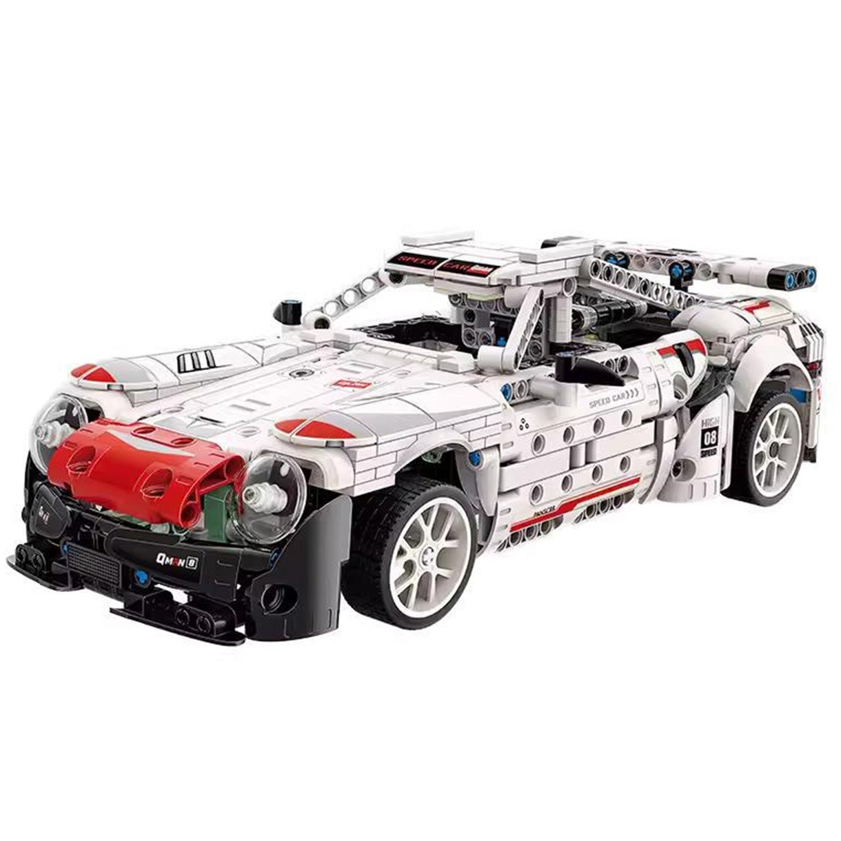 AUTO CARRERAS JUGUETÓN BLANCO BLOQUES CONSTRUCCIÓN CONTROL REMOTO O SMARTPHONE - 2