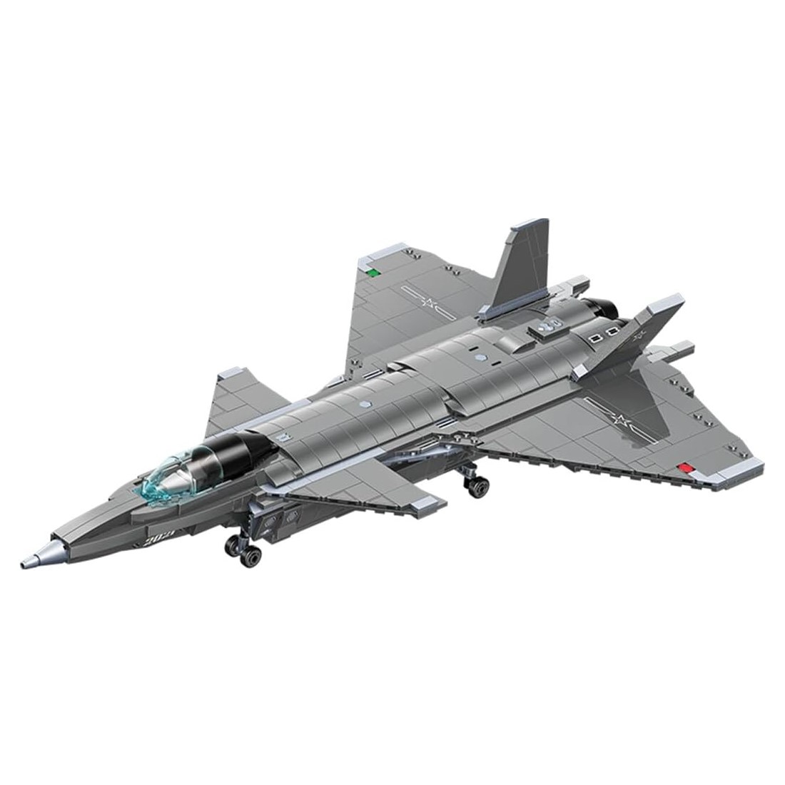 AVIÓN COMBATE CAZA J-20 BLOQUES CONSTRUCCIÓN - 2