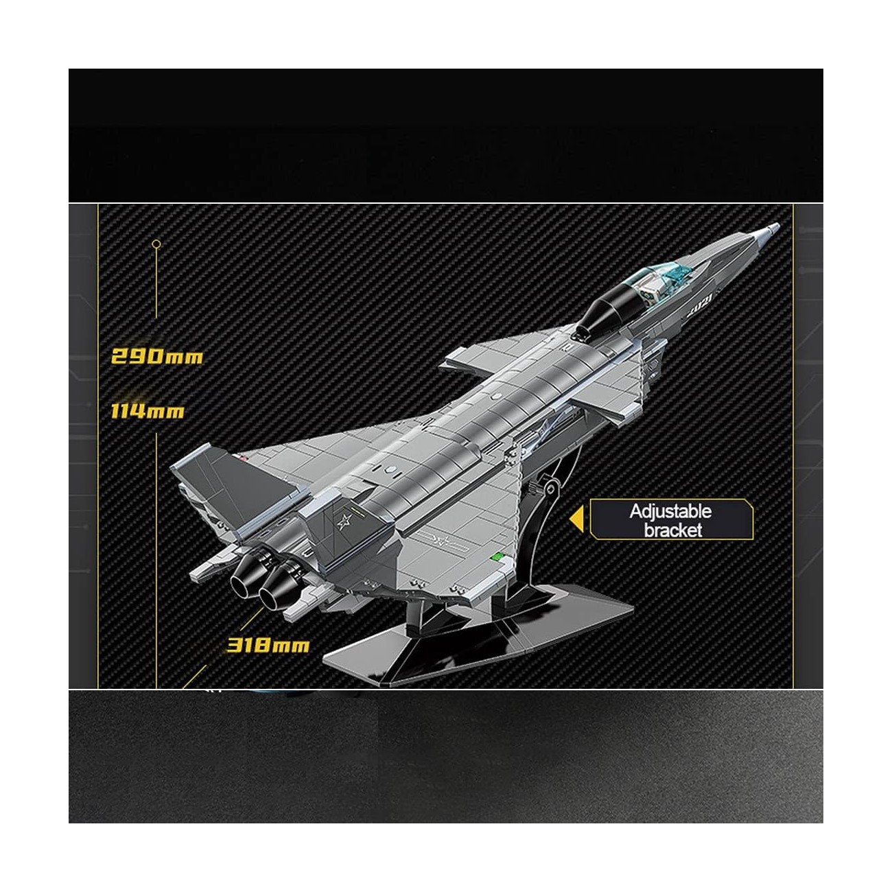 AVIÓN COMBATE CAZA J-20 BLOQUES CONSTRUCCIÓN - 5