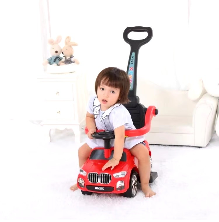 CORREPASILLOS JUGUETÓN BMW DEPORTIVO EMPUJE MANUAL LUCES Y SONIDOS ROJO - 2
