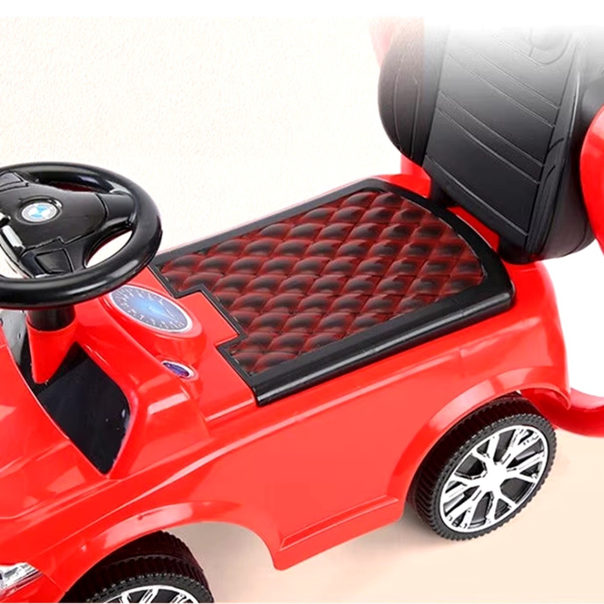CORREPASILLOS JUGUETÓN BMW CLÁSICO EMPUJE MANUAL LUCES Y SONIDOS ROJO - 6