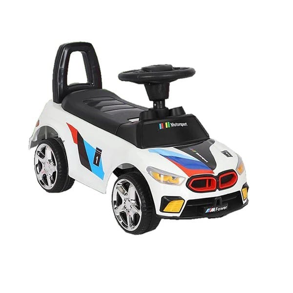 CORREPASILLOS JUGUETÓN AUTO BMW DEPORTIVO LUCES Y SONIDOS BLANCO - 1