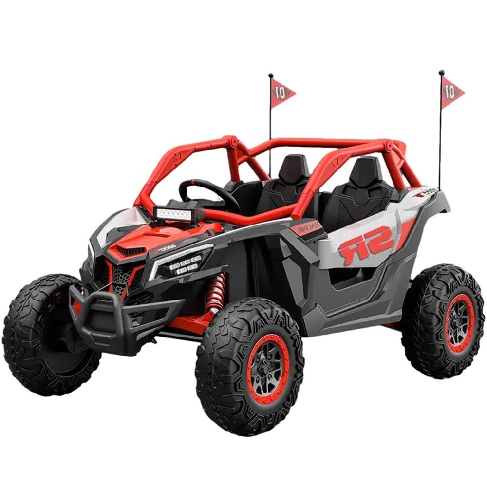 AUTO BATERÍA JUGUETÓN RALLY TODO TERRENO NARANJO 4X4 CONTROL REMOTO - 1