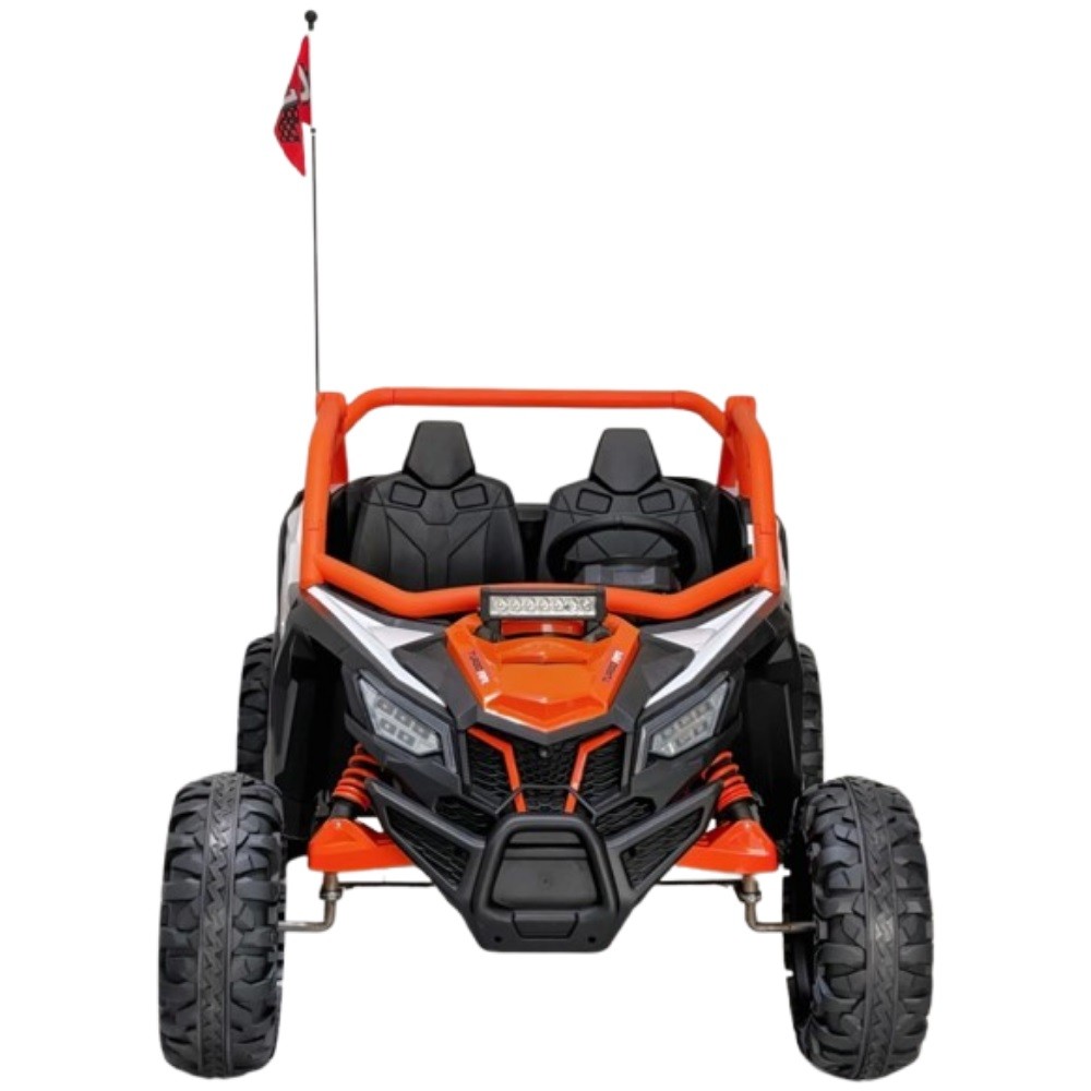 AUTO BATERÍA JUGUETÓN RALLY TODO TERRENO NARANJO 4X4 CONTROL REMOTO - 2