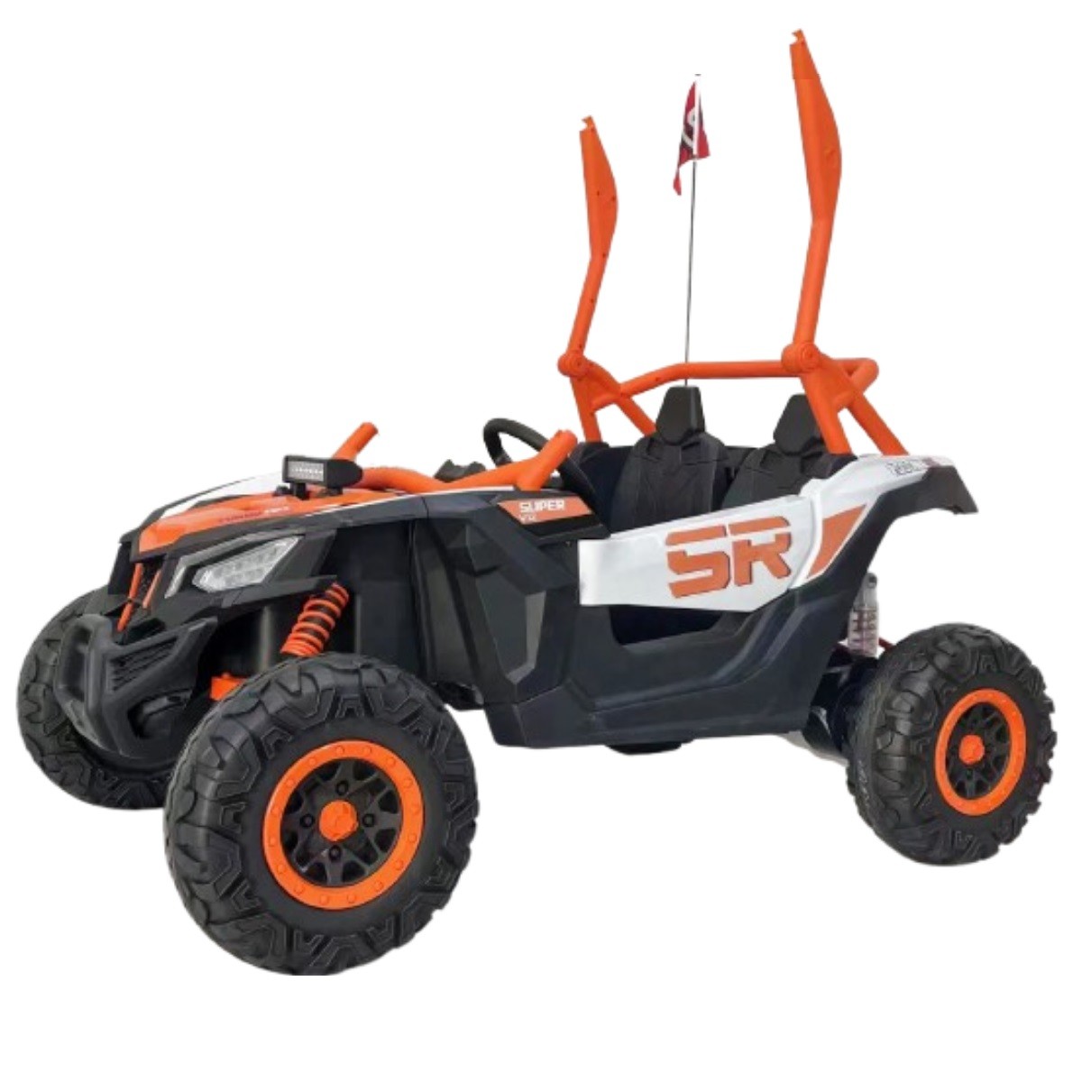 AUTO BATERÍA JUGUETÓN RALLY TODO TERRENO NARANJO 4X4 CONTROL REMOTO - 3