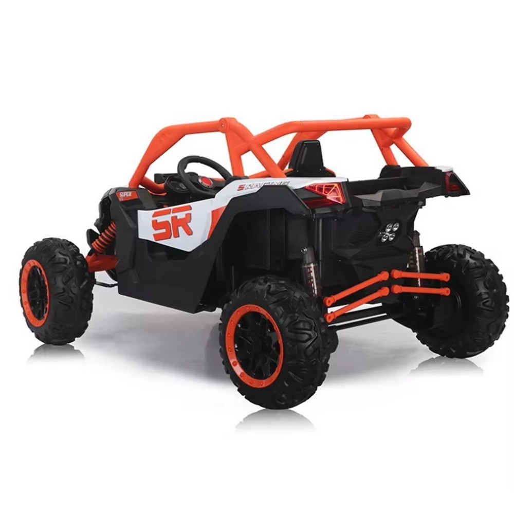 AUTO BATERÍA JUGUETÓN RALLY TODO TERRENO NARANJO 4X4 CONTROL REMOTO - 4