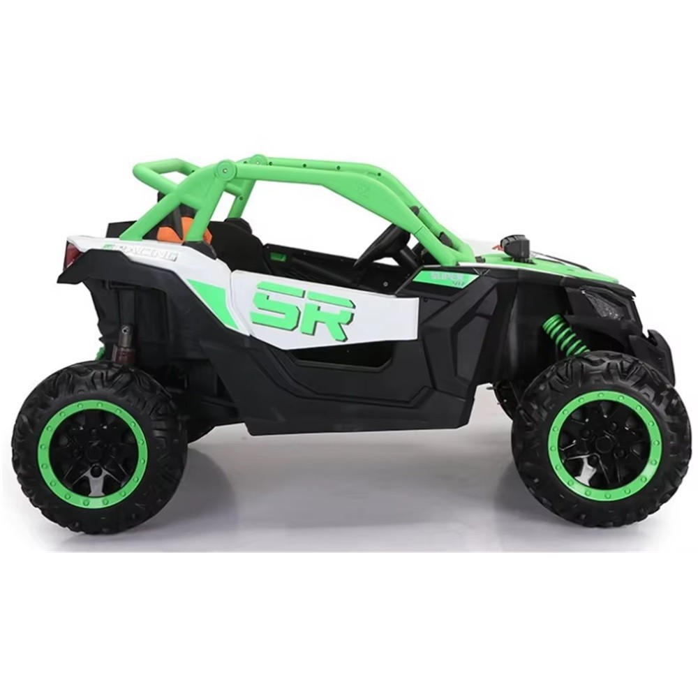 AUTO BATERÍA JUGUETÓN RALLY TODO TERRENO VERDE 4X4 CONTROL REMOTO - 3