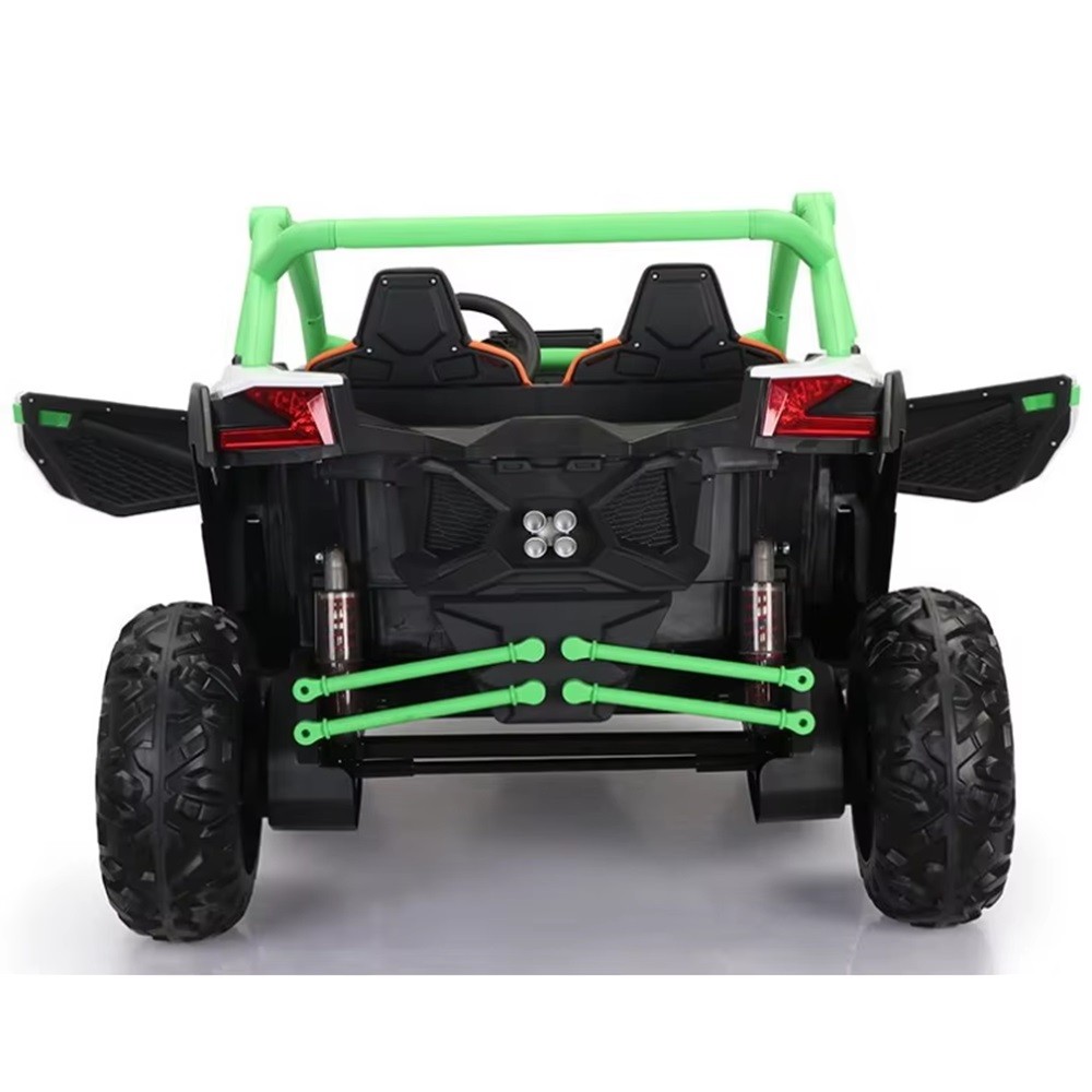AUTO BATERÍA JUGUETÓN RALLY TODO TERRENO VERDE 4X4 CONTROL REMOTO - 4