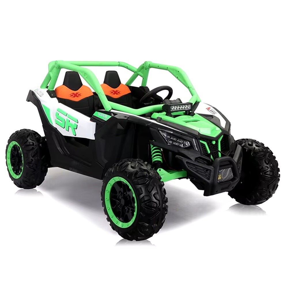 AUTO BATERÍA JUGUETÓN RALLY TODO TERRENO VERDE 4X4 CONTROL REMOTO - 5
