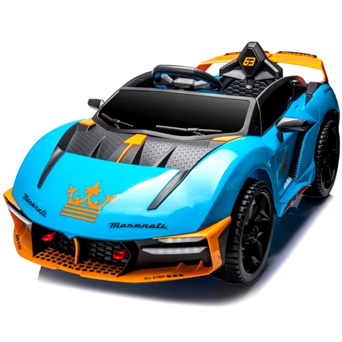 AUTO BATERIA JUGUETÓN MASERATI DEPORTIVO AZUL INFANTIL CONTROL REMOTO - 1