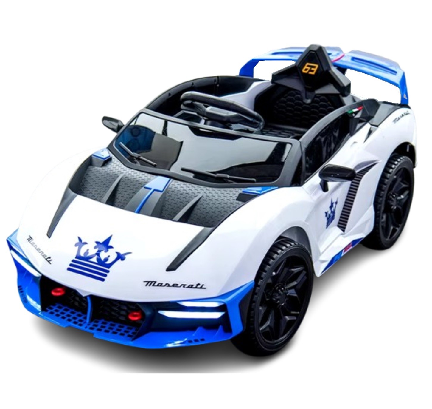AUTO BATERIA JUGUETÓN MASERATI DEPORTIVO BLANCO INFANTIL CONTROL REMOTO - 1