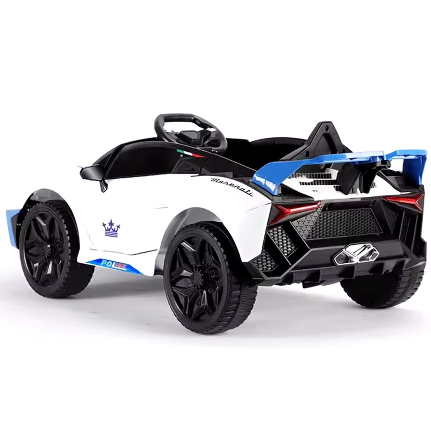 AUTO BATERIA JUGUETÓN MASERATI DEPORTIVO BLANCO INFANTIL CONTROL REMOTO - 4
