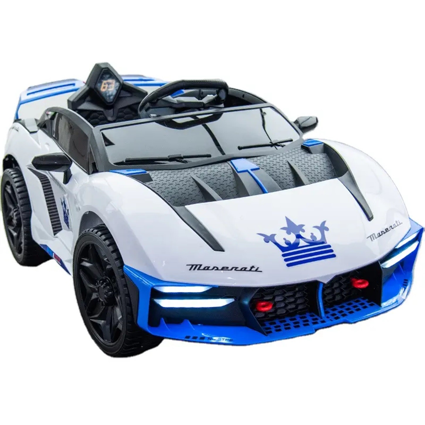 AUTO BATERIA JUGUETÓN MASERATI DEPORTIVO BLANCO INFANTIL CONTROL REMOTO - 5
