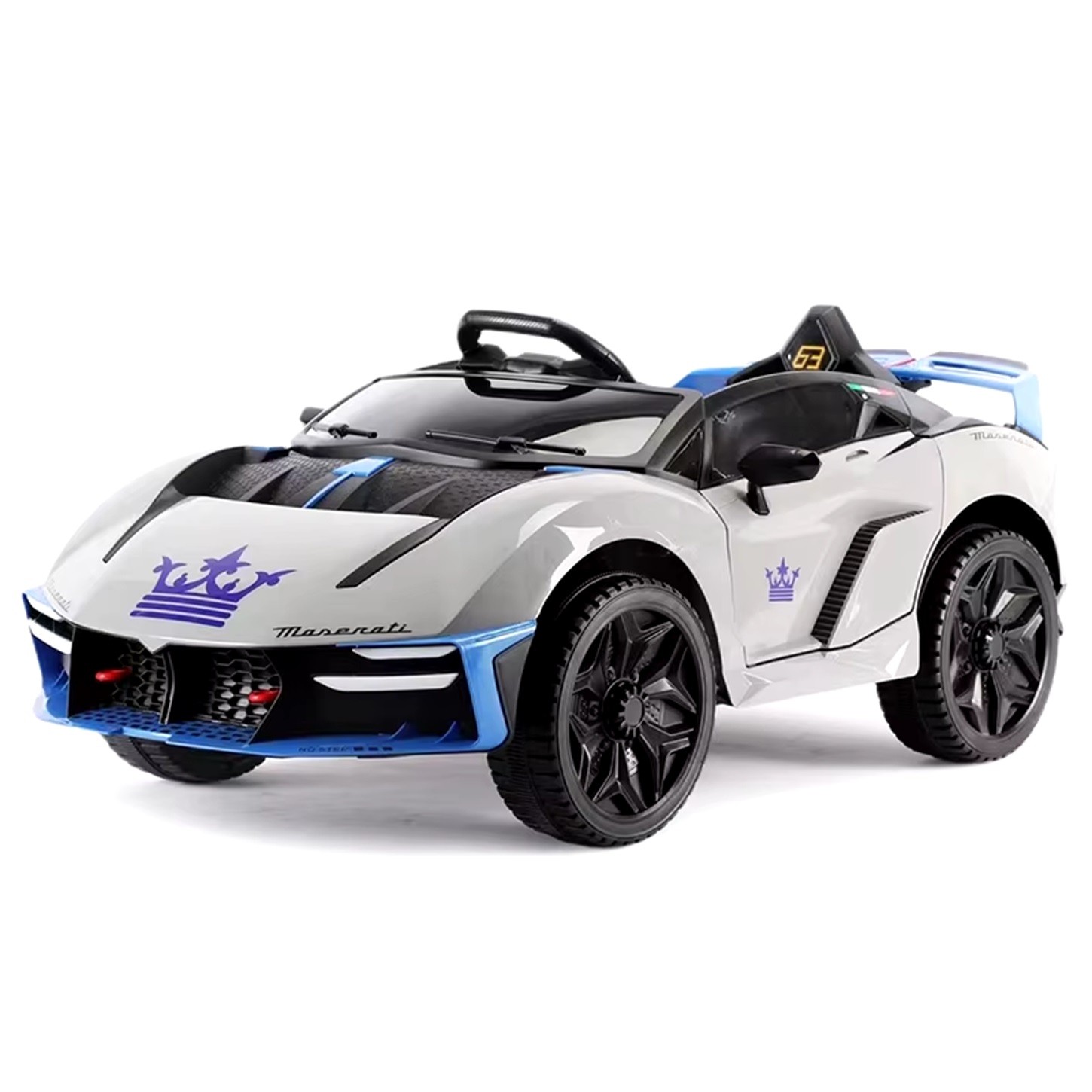 AUTO BATERIA JUGUETÓN MASERATI DEPORTIVO GRIS INFANTIL CONTROL REMOTO - 1