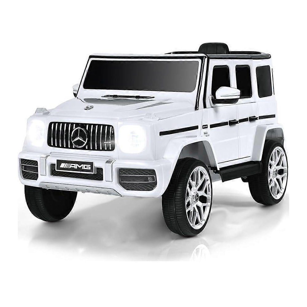 AUTO ELÉCTRICO JUGUETÓN MERCEDES BENZ GRANDE BLANCO INFANTIL TRACCIÓN - 1