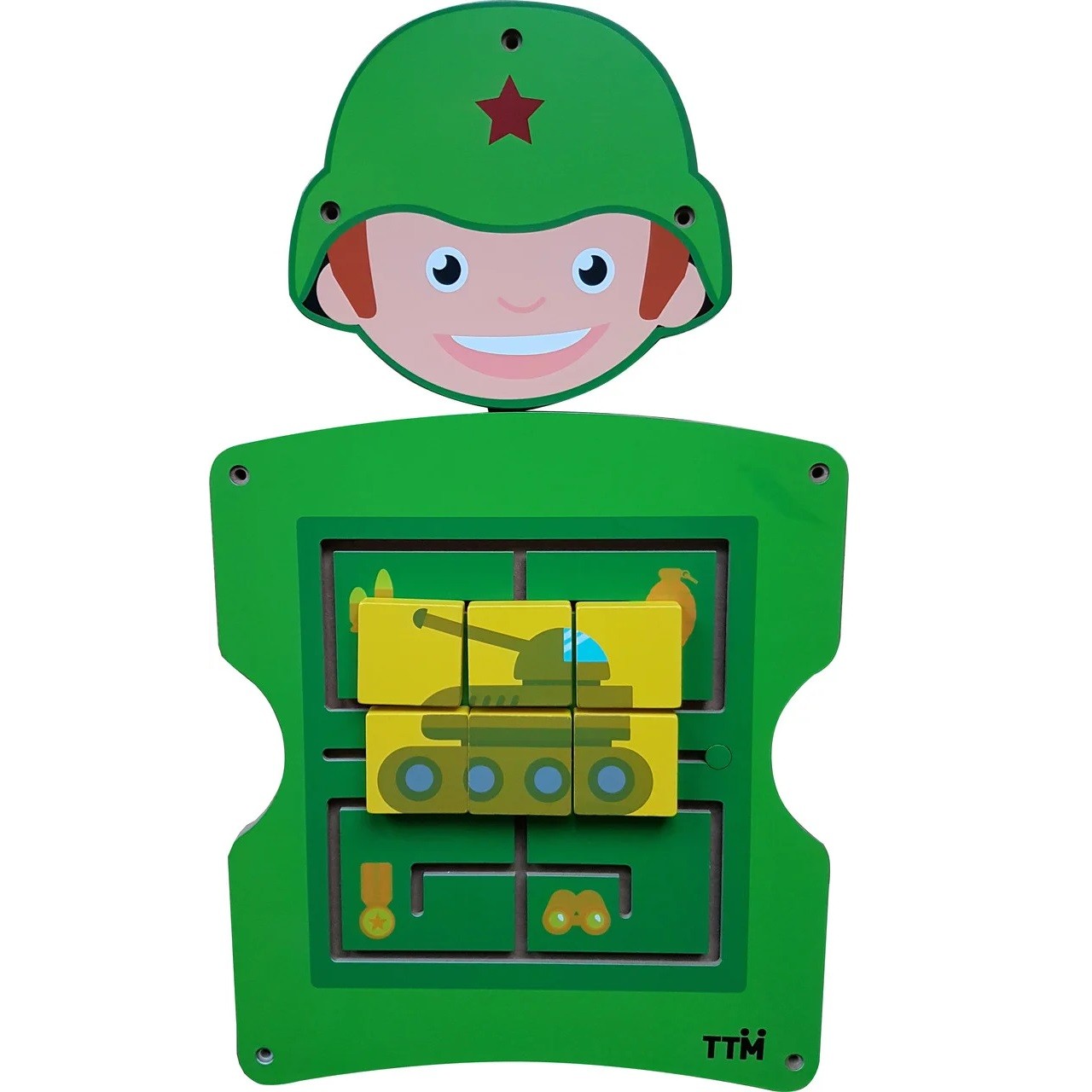 JUEGO PARED MADERA DISEÑO MILITAR - 1