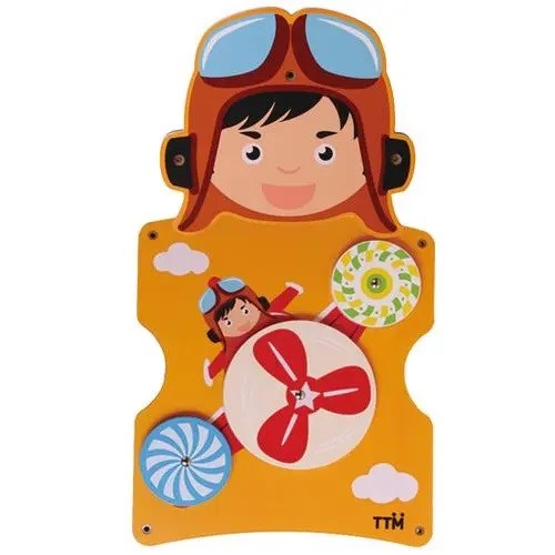 JUEGO PARED MADERA DISEÑO AVIADOR - 1