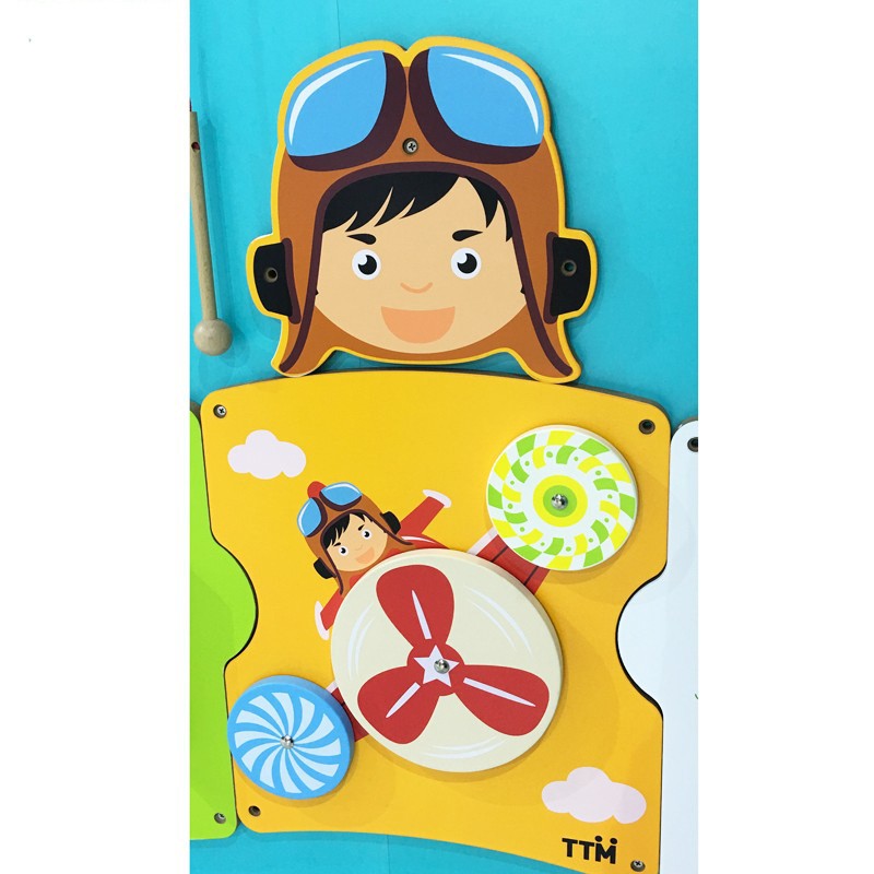 JUEGO PARED MADERA DISEÑO AVIADOR - 2