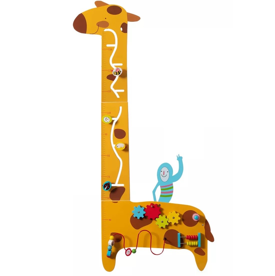JUEGO PARED MADERA DISEÑO JIRAFA REGLA ALTURA - 1
