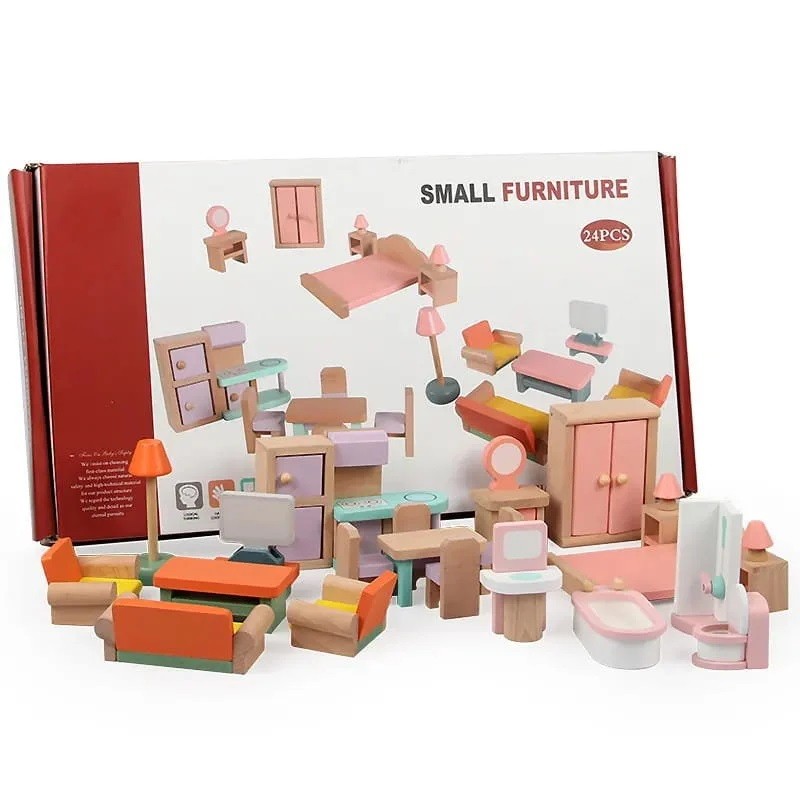 SET 24 MUEBLES CASA DE MUÑECA - 3