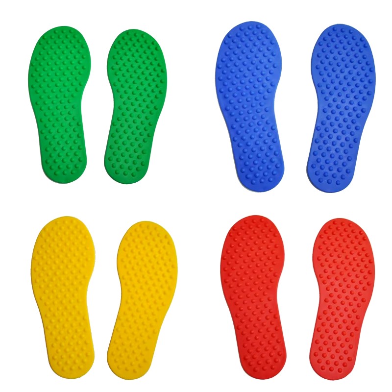 SET 4 PARES DE PIES MARCADORES ANTIDESLIZANTES PISO COLORES - 2