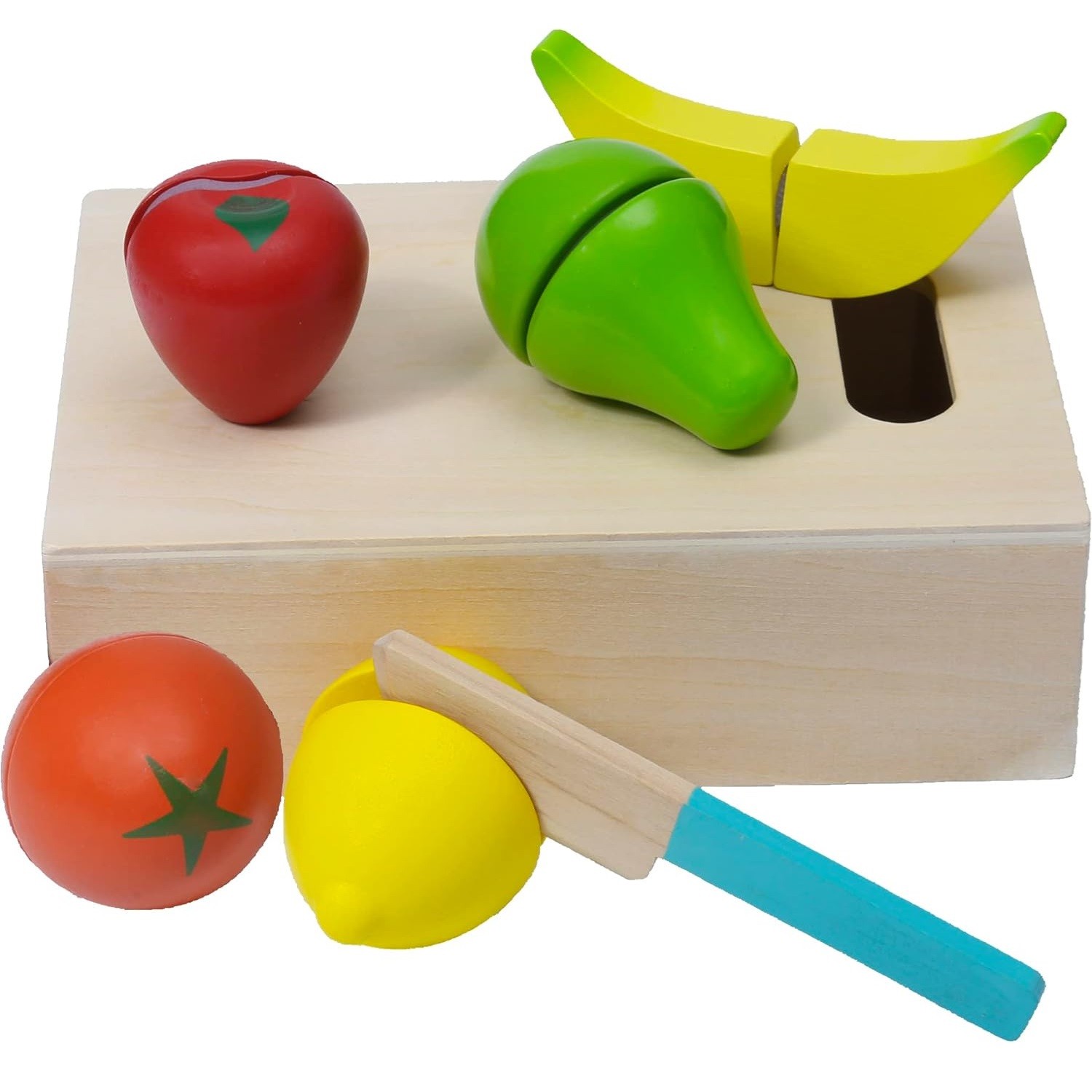 JUEGO MADERA DIDÁCTICO TABLA CORTAR FRUTAS - 1