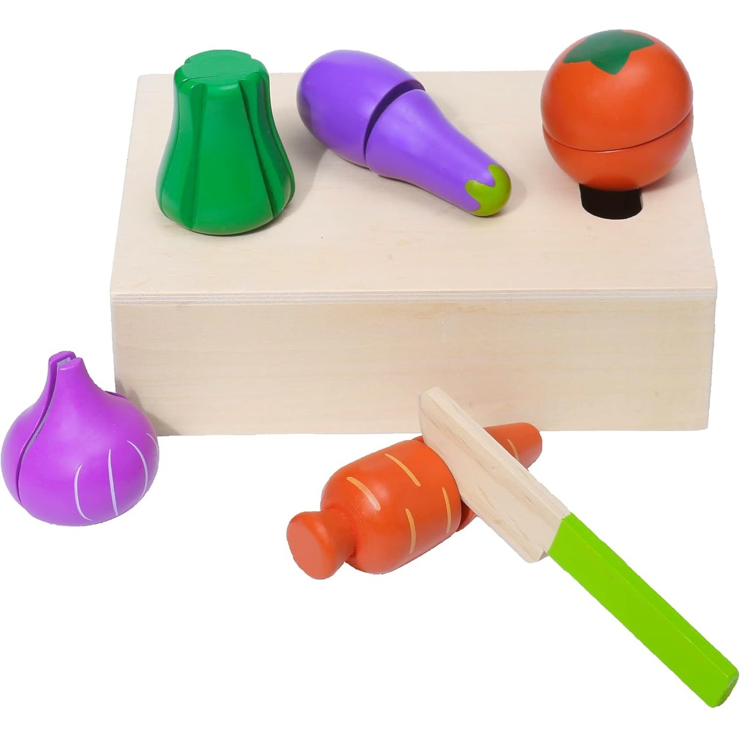 JUEGO MADERA DIDÁCTICO TABLA CORTAR VEGETALES - 1