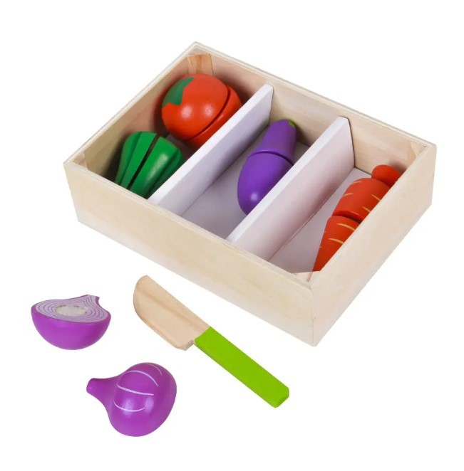 JUEGO MADERA DIDÁCTICO TABLA CORTAR VEGETALES - 3