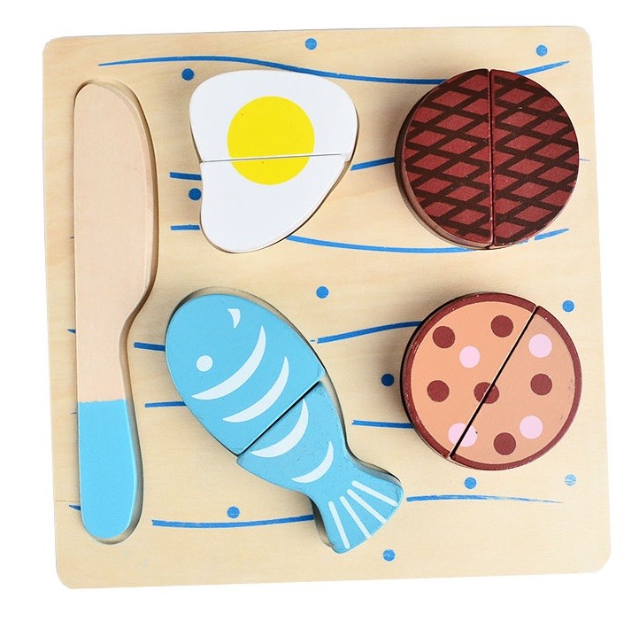 JUEGO MADERA TABLA ENCAJE CORTAR ALIMENTOS - 1