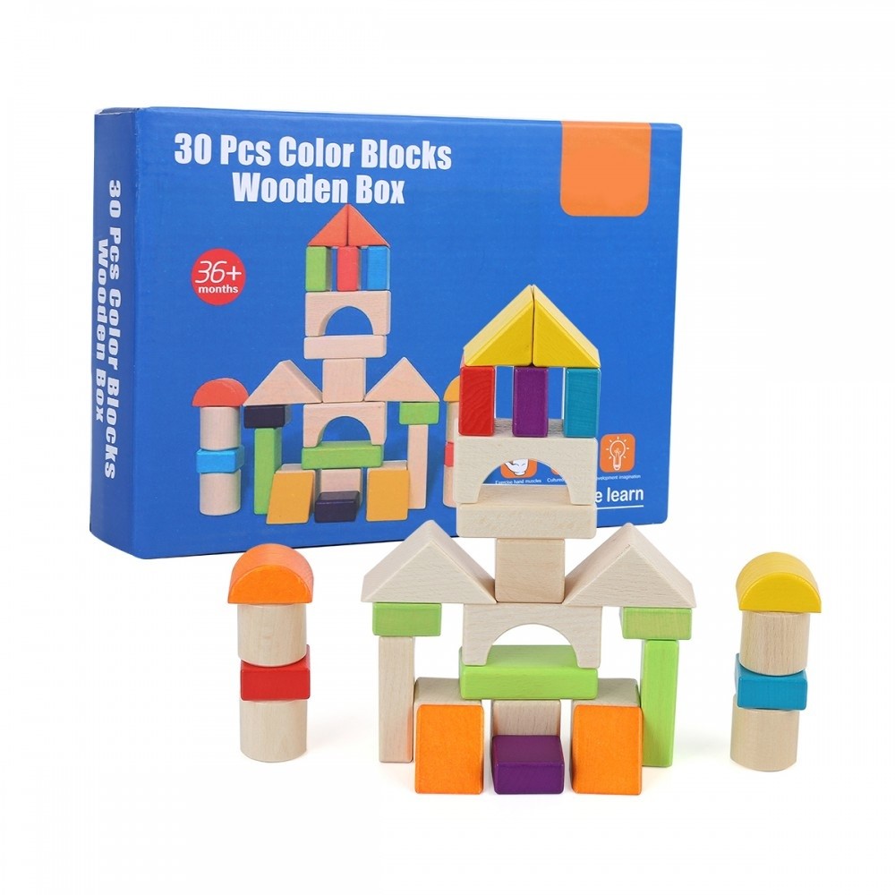 SET BLOQUES MADERA 30 PIEZAS - 1