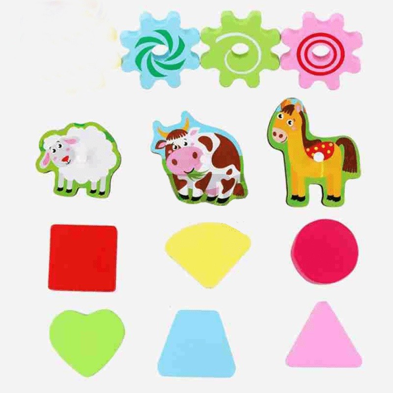 JUEGO DIDÁCTICO MADERA TABLA ENCAJE GRANJA Y FORMAS - 3