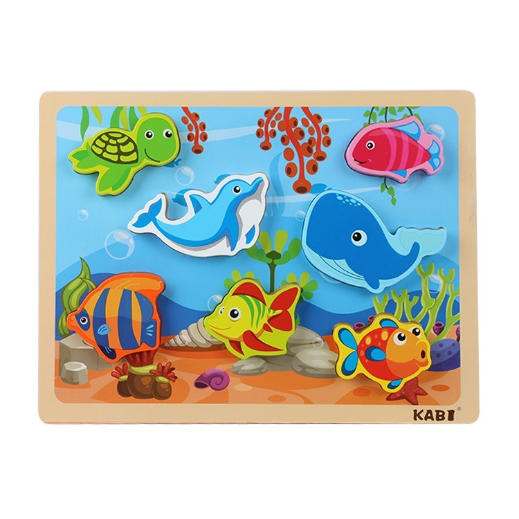 JUEGO DIDÁCTICO MADERA TABLA ENCAJE MARINO - 1