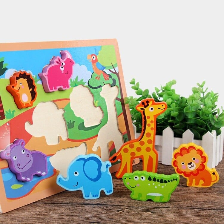 JUEGO DIDÁCTICO MADERA TABLA ENCAJE SELVA - 2