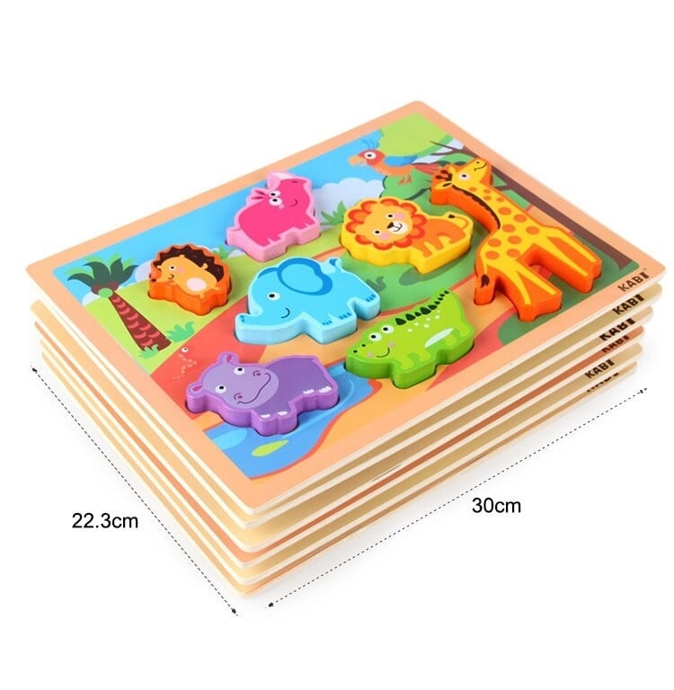 JUEGO DIDÁCTICO MADERA TABLA ENCAJE SELVA - 3