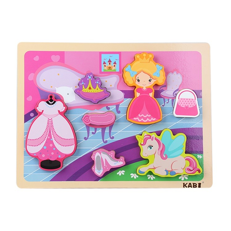 JUEGO DIDÁCTICO MADERA TABLA ENCAJE PRINCESA - 1