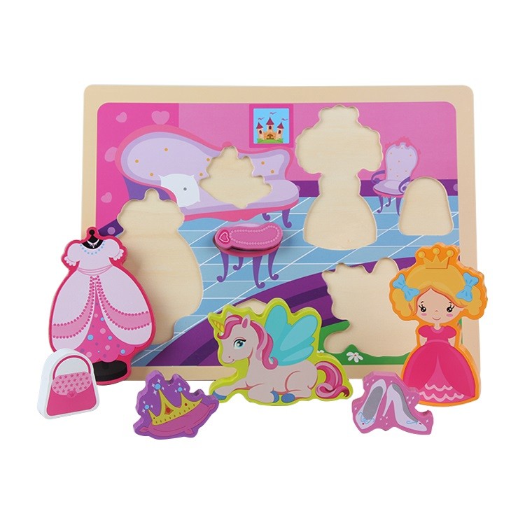 JUEGO DIDÁCTICO MADERA TABLA ENCAJE PRINCESA - 2