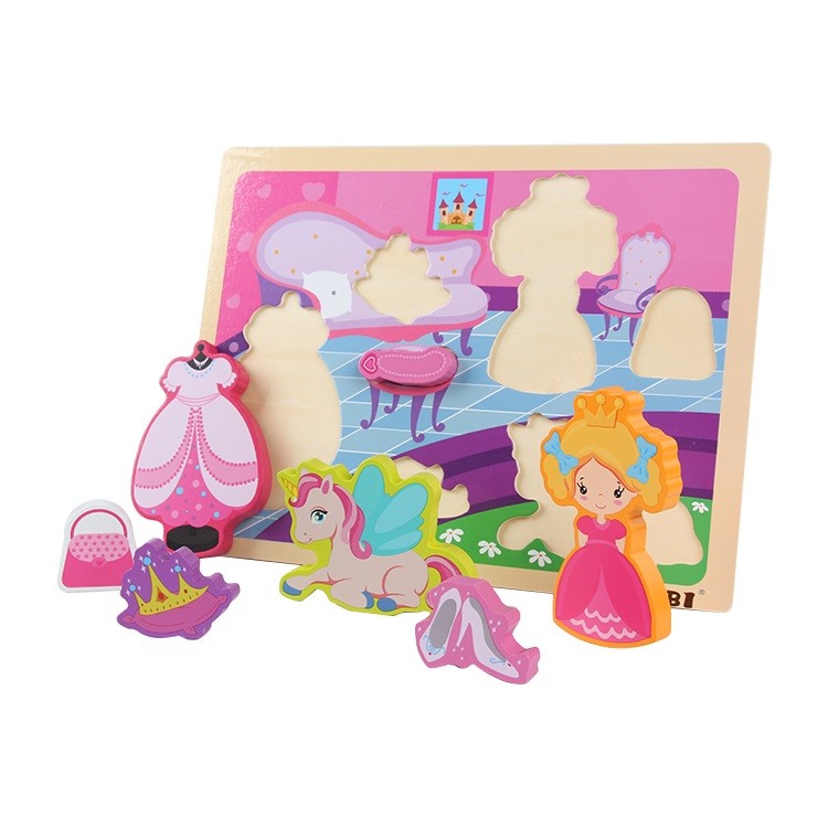 JUEGO DIDÁCTICO MADERA TABLA ENCAJE PRINCESA - 3