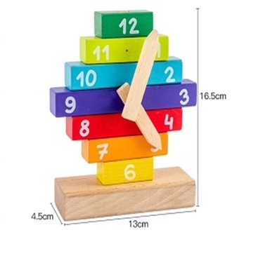 JUEGO MADERA RELOJ ENCAJE BLOQUES XK-98 - 5