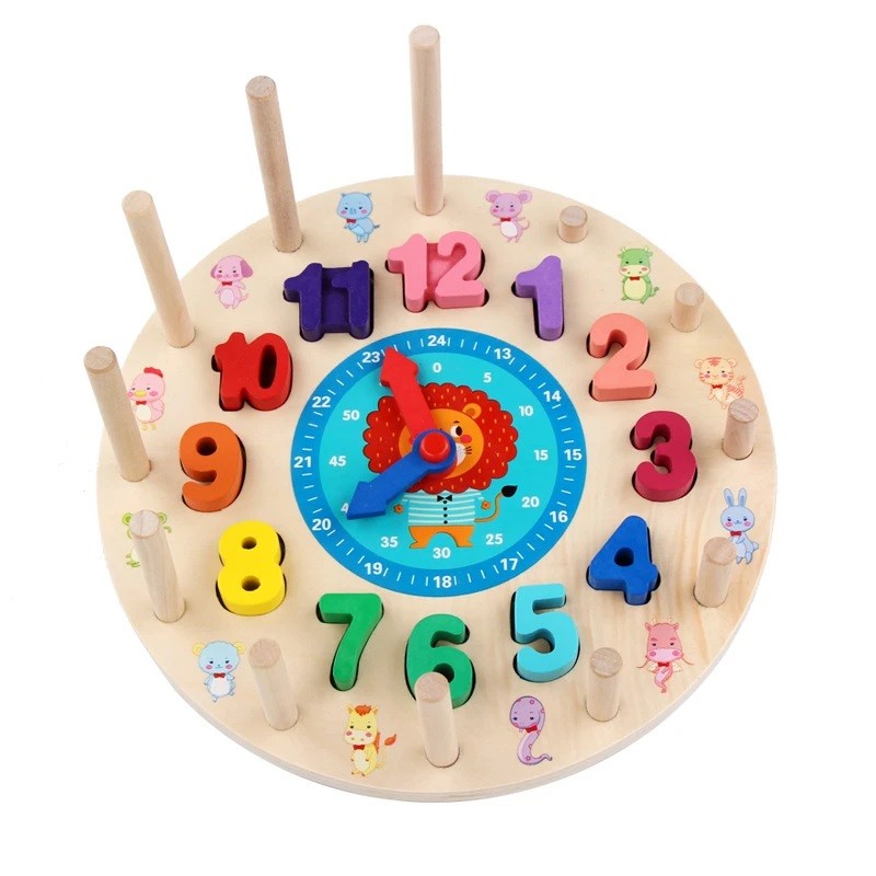 JUEGO MADERA RELOJ ENCAJE ZK-165 - 3