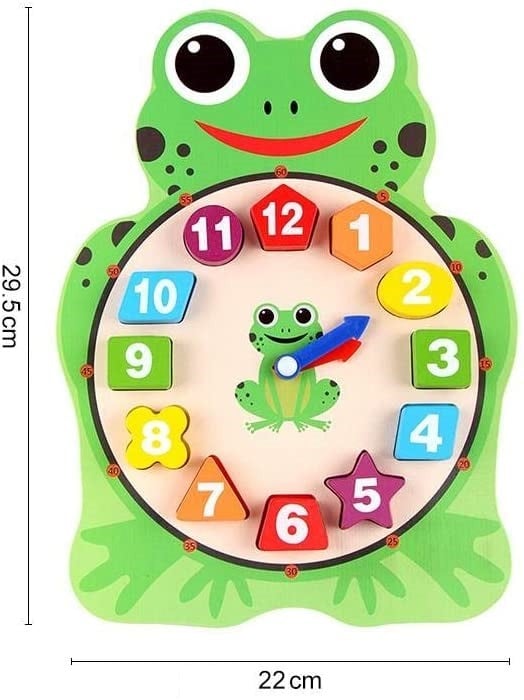 JUEGO MADERA RELOJ ENCAJE BUHO O RANA XK-43 - 6