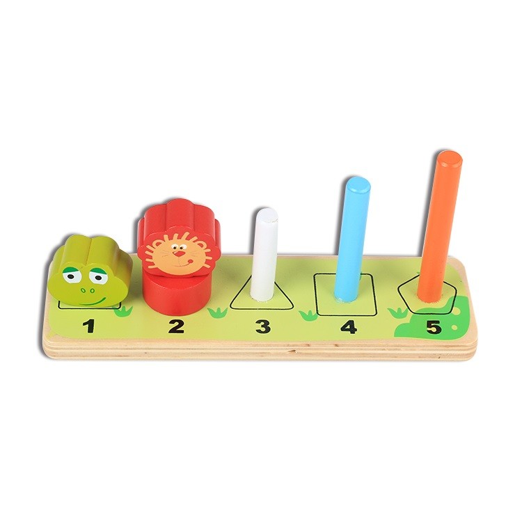 JUEGO DIDÁCTICO MADERA ENCAJE APILAR ANIMALES - 4