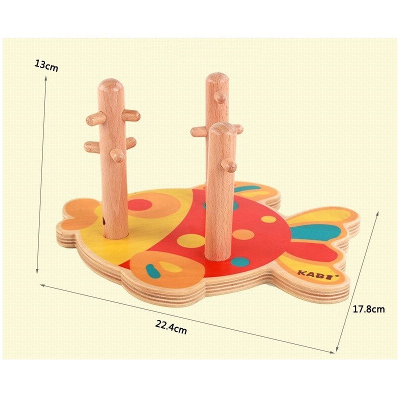 JUEGO DIDÁCTICO MADERA ENCAJE APILAR PEZ - 4