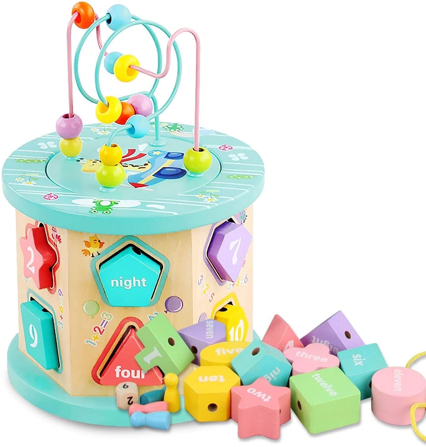 JUEGO DIDÁCTICO MADERA CILINDRO CENTRO DE ACTIVIDADES ZK-140 - 1