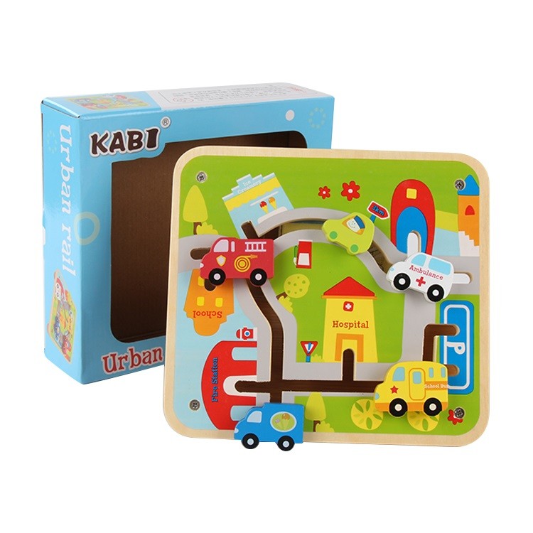 JUEGO DIDACTICO MADERA LABERINTO VEHICULOS - 2