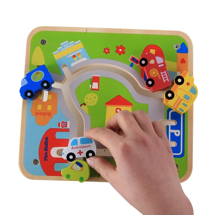 JUEGO DIDACTICO MADERA LABERINTO VEHICULOS - 4