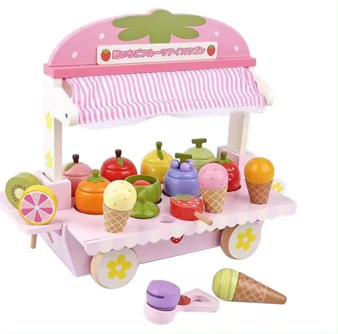 JUEGO MADERA CARRITO HELADOS - 1