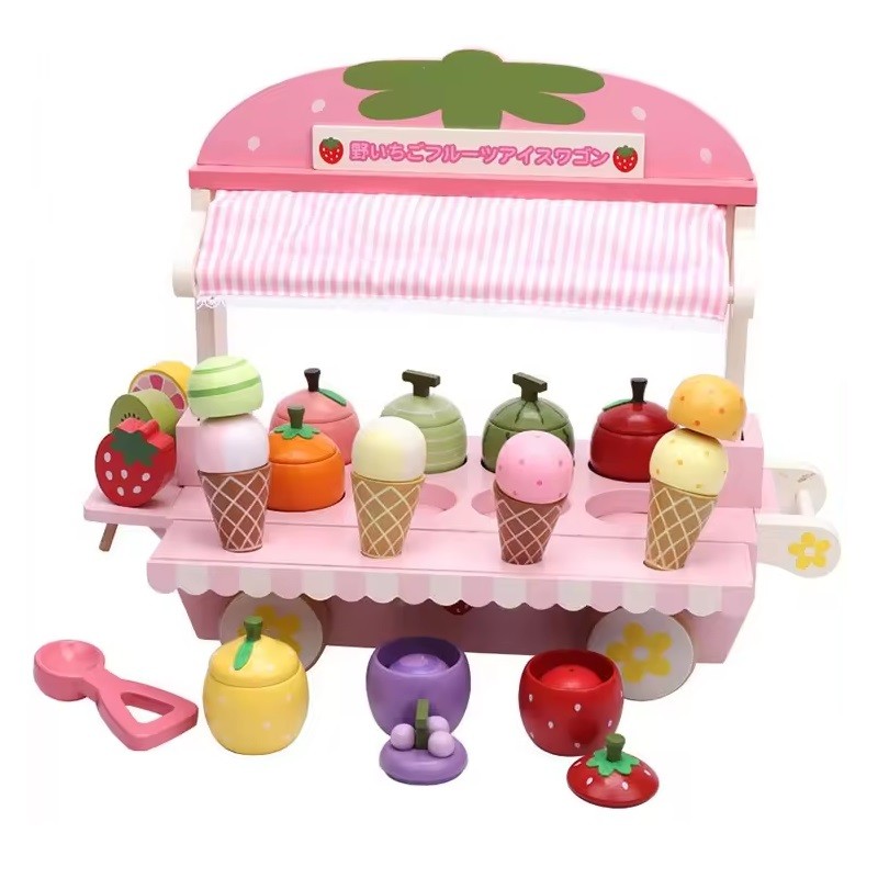 JUEGO MADERA CARRITO HELADOS - 5