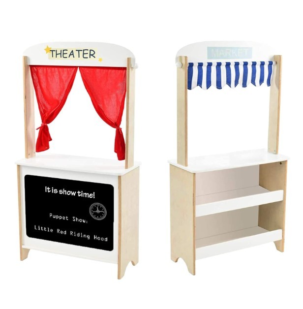 JUEGO MADERA PUESTO DOBLE: TEATRO Y MERCADO - 1