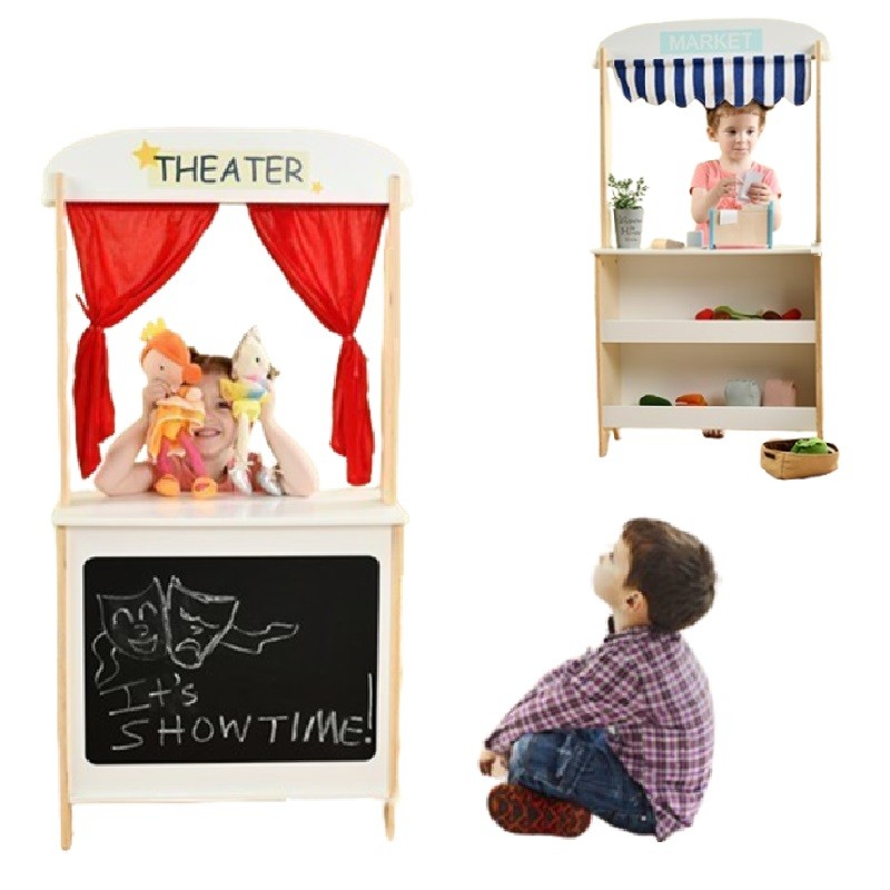 JUEGO MADERA PUESTO DOBLE: TEATRO Y MERCADO - 2